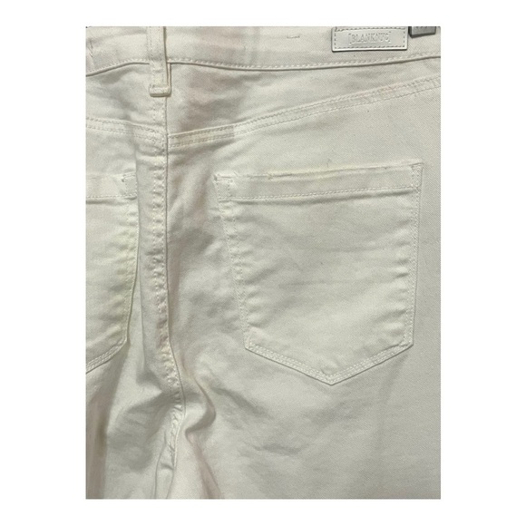 BLANK NYC Madison Cropped Raw Hem White Jeans Size 32 - Picture 5 of 5